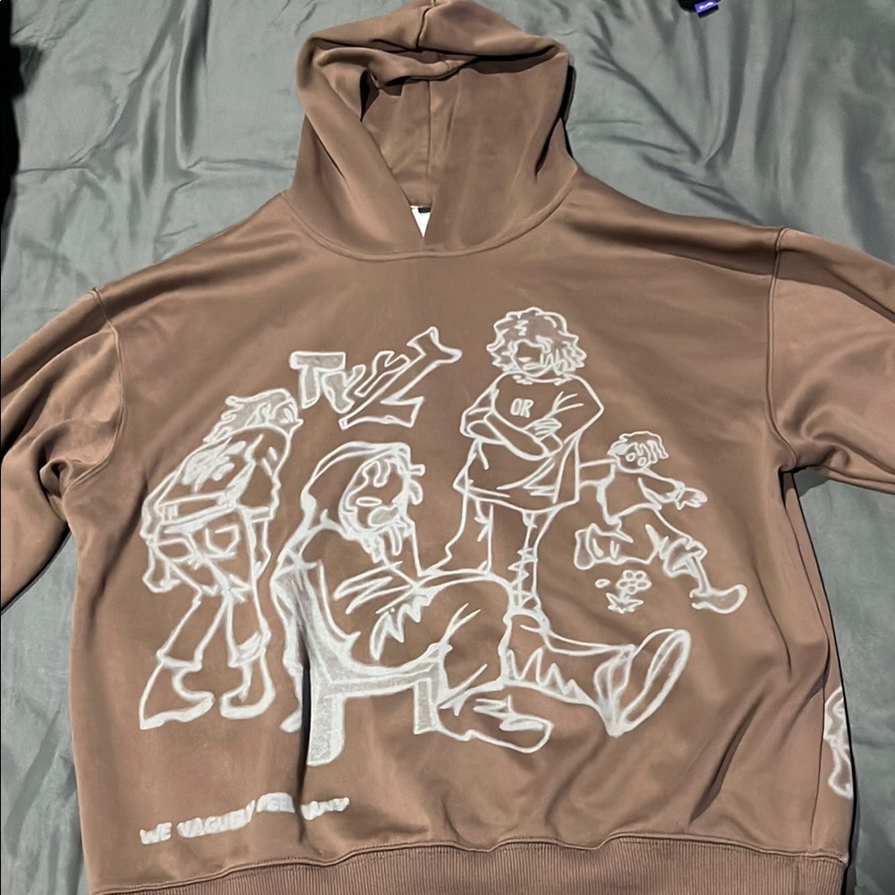 Brown Graphic Hoodie